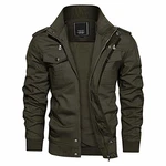 KEFITEVD Herren Übergangsjacke Militär Jacke Bomberjacke Fliegerjacke Armeegrün
