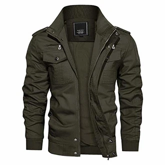KEFITEVD Herren Übergangsjacke Militär Jacke Bomberjacke Fliegerjacke Armeegrün KEFITEVD Herren Übergangsjacke Militär Jacke Bomberjacke Fliegerjacke Armeegrün