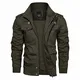 KEFITEVD Übergangsjacke Herren Militär Jacke Kurz Parka Pilotenjacke Herren Blouson Frühling Leicht Winter Jacken Männer Windjacke Feldjacke Jagd Outdoor Jacke Armeegrün S