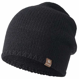 Mütze Hohloh - Leichte Strickmütze für Damen & Herren, Long Slouch Beanie aus Merinowolle, Unisex Merino Wollmütze, One Size