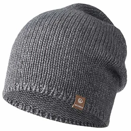 Mütze Hohloh - Leichte Strickmütze für Damen & Herren, Long Slouch Beanie aus Merinowolle, Unisex Merino Wollmütze, One Size
