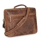 DONBOLSO® Laptoptasche San Francisco 15,6 Zoll Leder I Umhängetasche für Laptop I Aktentasche für Notebook I Tasche für Damen und Herren (Braun)