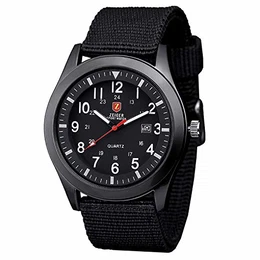 Herrenuhr Quarz Armbanduhr Sportlich Herrenuhren Analog Datum Schwarz Blau Grün (Schwarz)