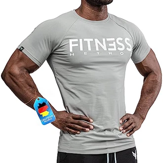 Fitness Method Sport T-Shirt Herren Slim-Fit Shirt