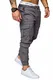 REPUBLIX Herren Cargo Jogger Chino Hose Pants Mit Stretch R0701 Dunkelgrau W32