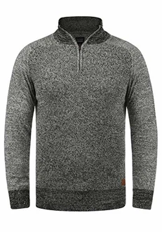 Blend Ganbolf Herren Strickpullover Troyer Grobstrick Pullover mit Reißverschluss