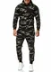 OneRedox Herren Jogginganzug Sportanzug Modell 1011 Schwarz M