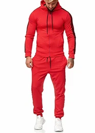 Herren Jogginganzug Sportanzug Modell 1004 Rot M