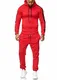 OneRedox Herren Jogginganzug Sportanzug Modell 1004 Rot M