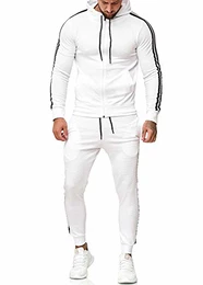 Herren Jogginganzug Sportanzug Modell 1004 Weiss M