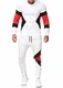 OneRedox   Herren Trainingsanzug   Jogginganzug   Sportanzug   Jogging Anzug   Hoodie-Sporthose   Jogging-Anzug   Trainings-Anzug   Jogging-Hose   Modell 1215 Weiss M