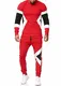 OneRedox   Herren Trainingsanzug   Jogginganzug   Sportanzug   Jogging Anzug   Hoodie-Sporthose   Jogging-Anzug   Trainings-Anzug   Jogging-Hose   Modell 1215 Rot M