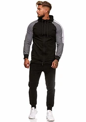 OneRedox Herren Jogginganzug Sportanzug Modell 1121 Schwarz