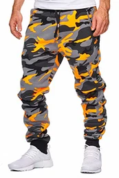 Herren Jogging Hose Jogger Streetwear Sporthose Modell 794 Orange M