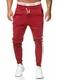 OneRedox Herren Jogging Hose Jogger Streetwear Sporthose Modell 1211 Bordo M