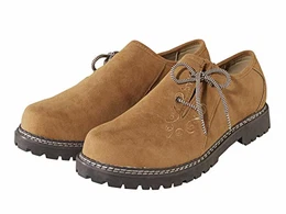 Herren Haferlschuhe Trachtenschuhe Halbschuh Trachtenschuh Schuhe Oktoberfest (Beige, 42)