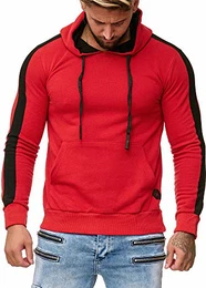 Herren Sweatshirt Hoodie Pullover Kapuzenpullover Modell 1212 Rot XXL