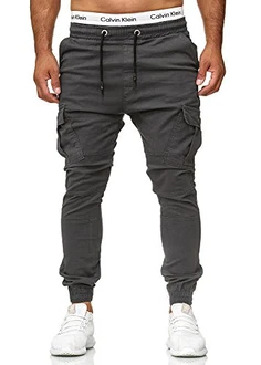 OneRedox Herren Jogg Chinos Stoffhose Chinohose Sport Modell 3292 Antra