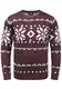 !Solid Norwig Herren Weihnachtspullover Norweger-Pullover Winter Strickpullover Grobstrick Pullover mit Rundhalsausschnitt, Größe:M, Farbe:Wine Red Melange (8985)