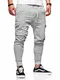 behype. Herren Lange Cargo Trainingshose Jogging-Hose Sport-Hose 60-0013 Grau M