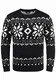 !Solid Norwig Herren Weihnachtspullover Norweger-Pullover Winter Strickpullover Grobstrick Pullover mit Rundhalsausschnitt, Größe:M, Farbe:Black (9000)