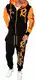 Herren Fitness Jogginganzug Sportanzug Trainingsanzug A. Royal Sailing (M, Schwarz-Orange)