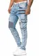 OneRedox Herren Jeans Hose Jeanshose Stretch Blau Freizeithose Denim Slim Fit Modell 5159 32/32