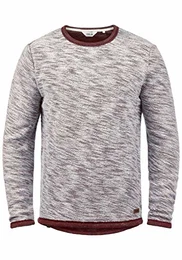 Flocks Herren Sweatshirt Pullover Flocksweat Pulli Mit Rundhalsausschnitt Aus 100% Baumwolle, Größe:M, Farbe:Wine Red (0985)