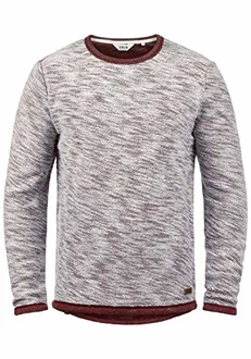!Solid Flocks Herren Sweatshirt Pullover Flocksweat Pulli Mit Rundhalsausschnitt Wine Red