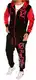 Herren Fitness Jogginganzug Sportanzug Trainingsanzug A. Royal Sailing (M Schwarz-Rot)