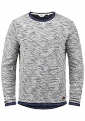 !Solid Flocks Herren Sweatshirt Pullover Flocksweat Pulli Mit Rundhalsausschnitt Insignia Blue (1991)