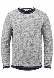 !Solid Flocks Herren Sweatshirt Pullover Flocksweat Pulli Mit Rundhalsausschnitt Aus 100% Baumwolle, Größe:M, Farbe:Insignia Blue (1991)