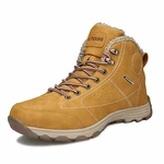 Ulogu Herren Winterschuhe Warm Gefüttert Winterstiefel Wasserdicht Trekking Wanderschuhe Khaki