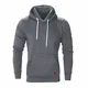 KEERADS Herren Basic Kapuzenpullover Sweatjacke Pullover Hoodie Sweatshirt(M,Dunkelgrau)