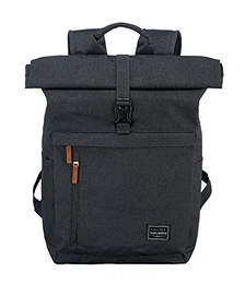 Handgepäck Rucksack mit Laptop Fach 15,6 Zoll, Gepäck Serie BASICS Daypack Rollup: Praktischer Rucksack mit Rollup Funktion, 096310-05, 60 cm, 35 Liter, anthrazit