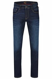 Herren Regular Fit 5-Pocket Jeans aus Baumwolle 34 Dunkelblau menswear-30/34