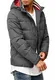 Indicode Herren Philpot Steppjacke in Daunenjacken-Optik mit Abnehmbarer Kapuze und Stehkragen  gefütterte sportliche Winterjacke warme robuste Übergangsjacke Jacke für Männer Dk Grey M