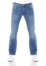 Herren Jeans Hose Oregon Bootcut Männer Jeanshose Denim Stretch Baumwolle Blau Schwarz W30 W31 W32 W33 W34 W36 W38 W40, Größe:W 32 L 32, Farbe:Medium Blue Denim (682)