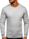 BOLF Herren Sweatshirt Pullover Sweater Pulli Langarmshirt Longsleeve Freizeit Sport Fitness Outdoor Basic Casual Style 2001 Grau M [1A1]