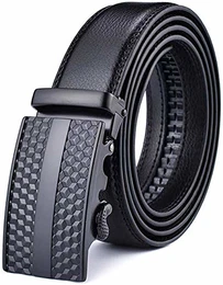 Nelbons Herren Gürtel Ratsche Automatik Gürtel für Männer 35mm Breit Ledergürtel, Schwarz A1, (130cm/Geeignet für 28 -44 taille)