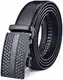 Nelbons Herren Gürtel Ratsche Automatik Gürtel für Männer 35mm Breit Ledergürtel, Schwarz A1, (130cm/Geeignet für 28 -44  taille)