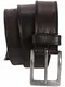 Harrys-Collection HC Damen Herren Safe Gürtel mit langem Reißverschluss Büffelleder, Farben:dunkelbraun, Bundweite:Bundweite 100 = Gesamtlänge 114