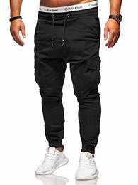 . Herren Cargo Biker Jeans-Hose 80-2329 Schwarz W32