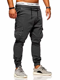 . Herren Cargo Biker Jeans-Hose 80-2329 Dunkelgrau W30