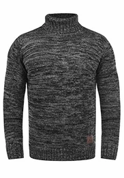 !Solid Philaremo Herren Rollkragenpullover Grobstrick Pullover, Größe:M, Farbe:Black (9000)