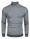 COOFANDY Wixens Herren Rollkragenpullover Feinstrick Langarmshirt Basic Regular fit Sweater Pulli (Grau, M)
