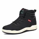 Dannto Herren Schneestiefel Warm Gefütterte Winterstiefel Wasserdicht Trekking Wanderschuhe Stiefelette Outdoor Stiefel Freizeitschuhe(Schwarz,43)