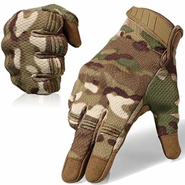 Flexible atmungsaktive Taktische Handschuhe Einsatzhandschuhe Tatical Gloves Herren Vollfinger Touchscreen-Handschuhe Gilt für Kletter Radfahren Motorrad Jagd L CP Camo