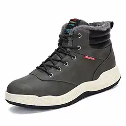 Herren Schneestiefel Warm Gefütterte Winterstiefel Outdoor rutschfest Winterschuhe Trekking Wanderschuhe Stiefelette Stiefel Freizeitschuhe Winter Boots(Grau,41)