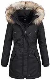 Damen Winterparka Kurzmantel Iris 15156574 Black S